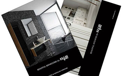 Стильный дизайн брошюры по услугам оформления ванных комнат