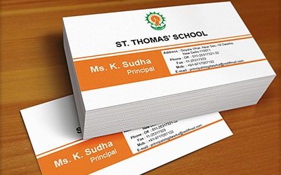 Варианты визиток для директоров школ