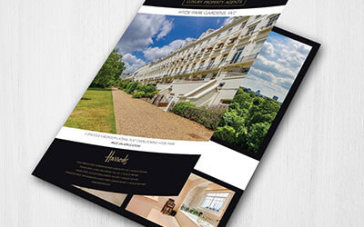 Стильный дизайн брошюры с изображением исторического здания