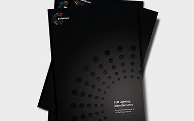Стильные брошюры в черном цвете с перфорацией и яркими элементами