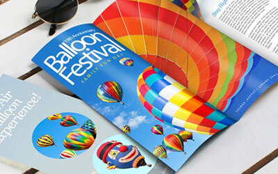 Позитивная и яркая брошюра для фестиваля воздушных шаров