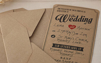 Креативный дизайн приглашения на свадьбу в стиле старой печати