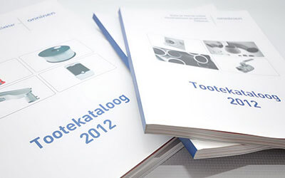 Лаконичный дизайн обложки каталога с фото продукции