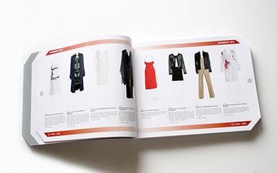 Лаконичный дизайн разворота каталога стильной женской одежды