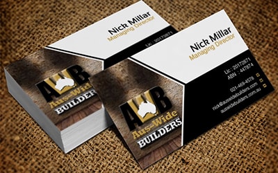 Креативный дизайн визитных карточек строительной фирмы