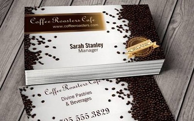 Визитные карточки кафе со стильным оформлением