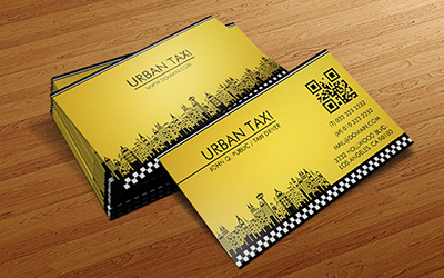 Оригинальный дизайн визиток для водителей такси