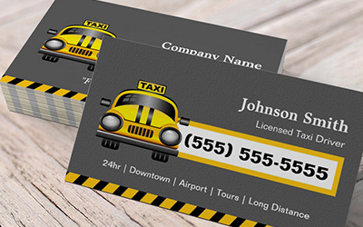 Готовые визитки таксистов со стильным дизайном