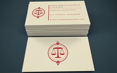 Лаконичный дизайн готовой визитки адвоката