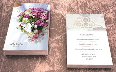 Пример готовых визиток для свадебного салона